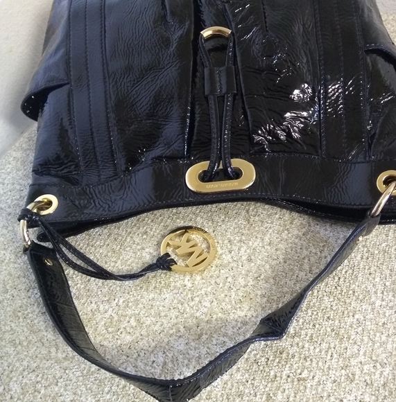 Michael Kors Black Patent Leather Bag - Picture 2 of 6
